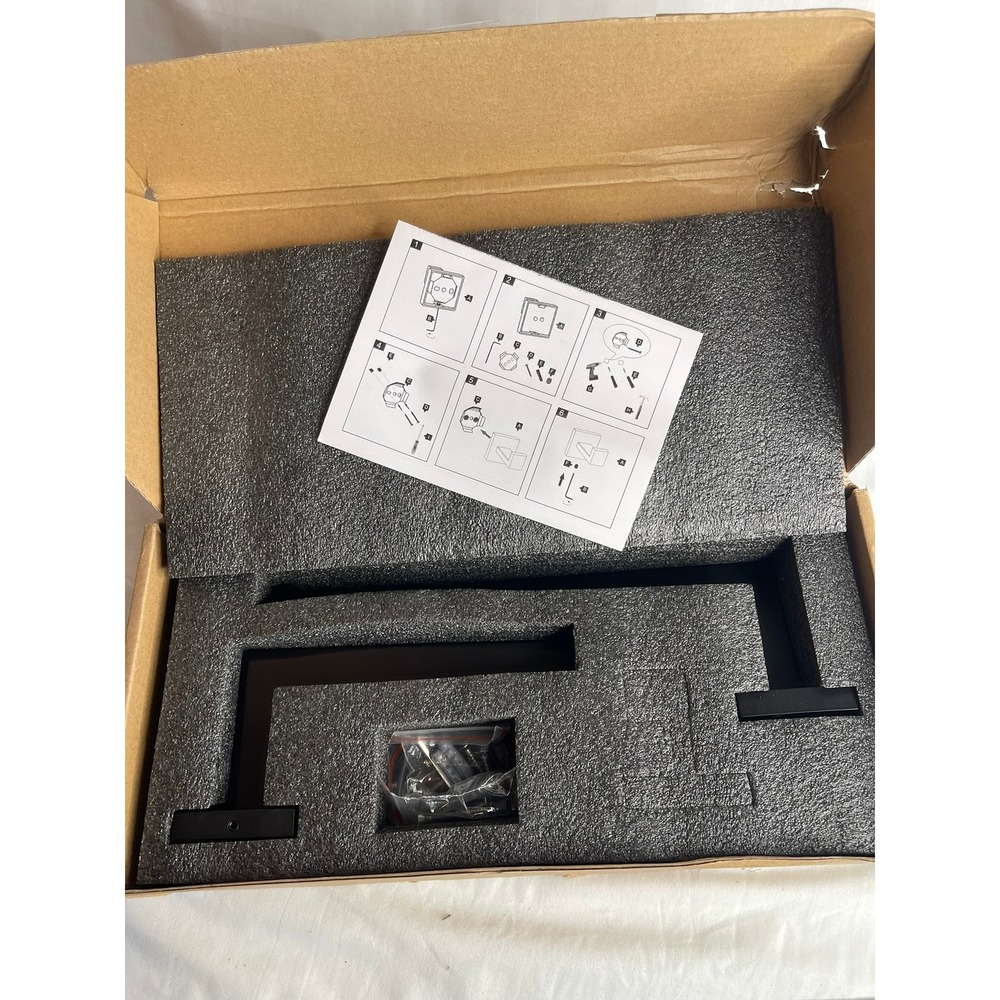 Matte Black Bathroom Hardware Set Towel Bar Toilet Paper Holder IG1856-2BK NEW